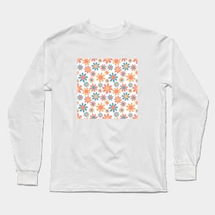 Daisy flower 70s pattern Long Sleeve T-Shirt